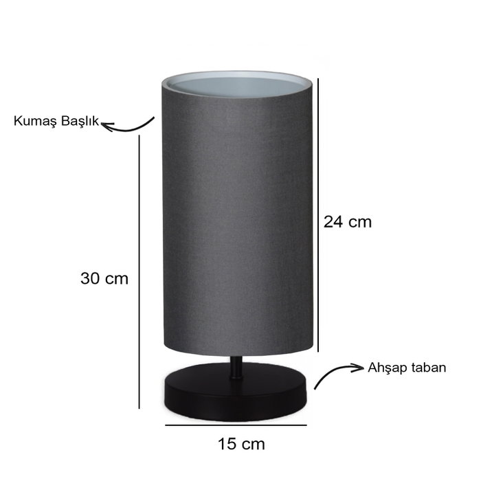 Opviq AYD-2897 Lámpara de mesa de madera Antracita Opviq AYD-2897 Lámpara de mesa de madera Antracita
